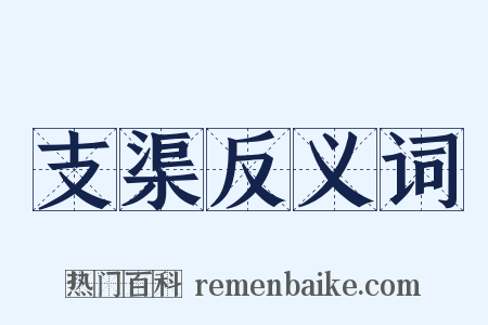 支渠反义词是什么意思的图片
